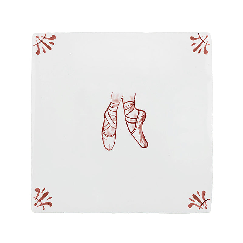 Ballet Pointe Shoes Delft Tile