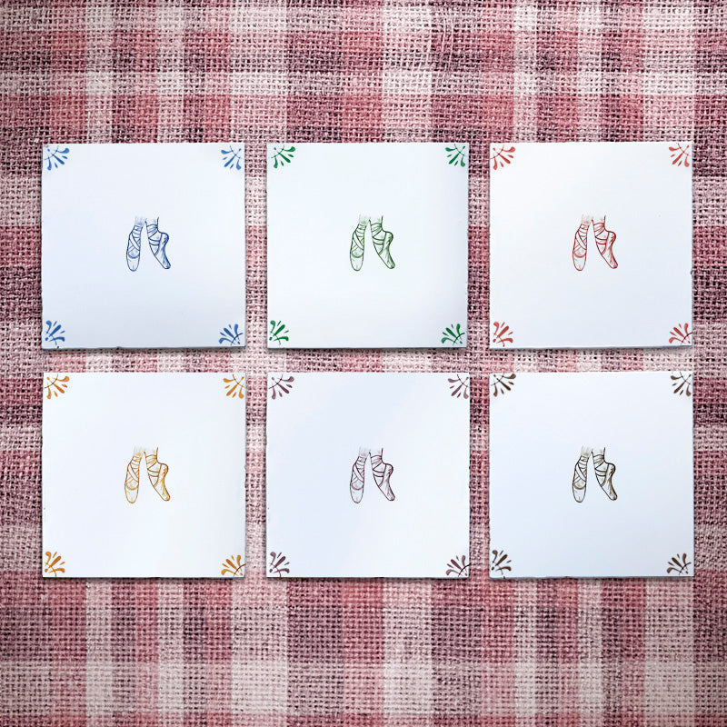 Ballet Pointe Shoes Delft Tile