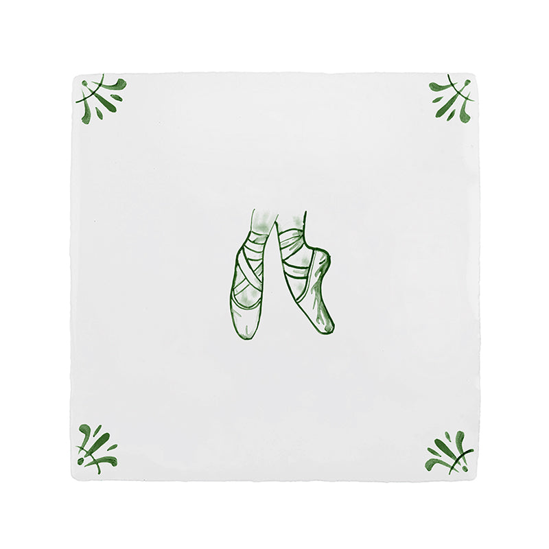 Ballet Pointe Shoes Delft Tile