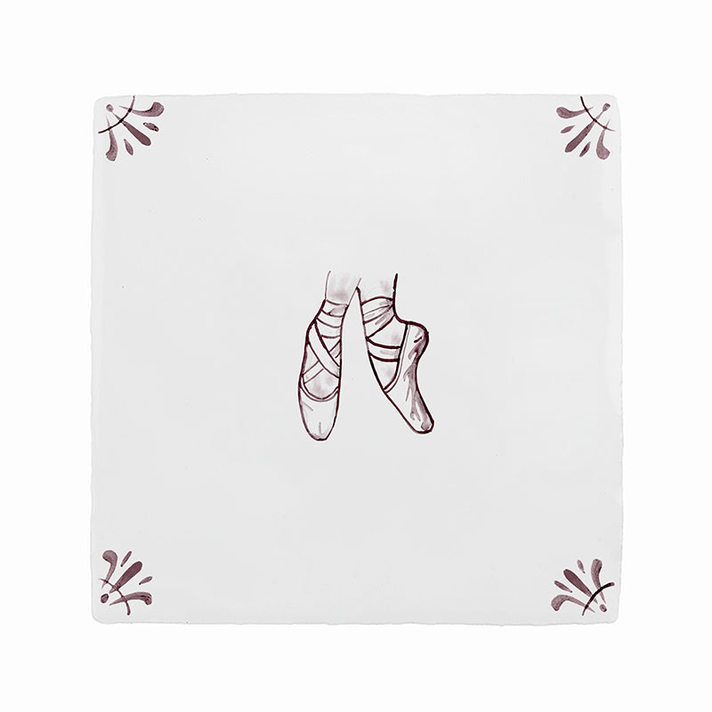 Ballet Pointe Shoes Delft Tile