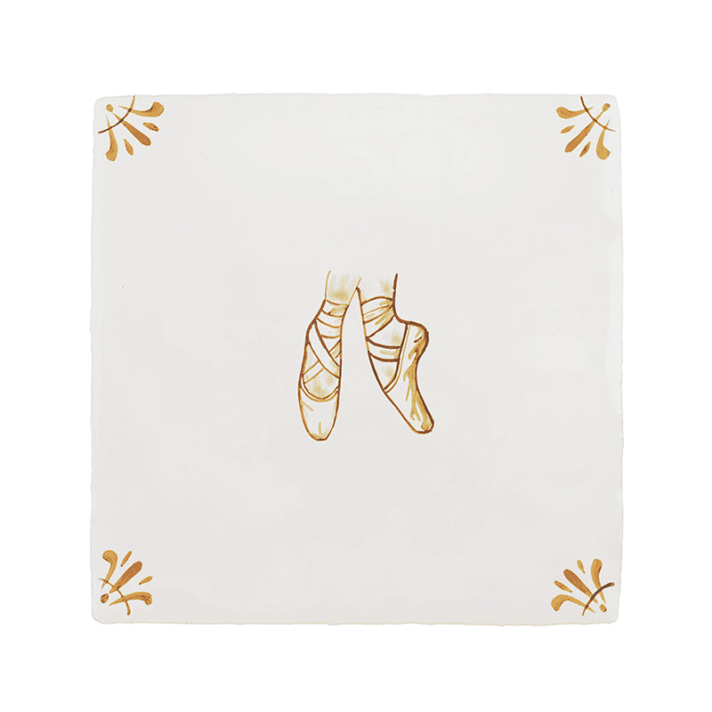Ballet Pointe Shoes Delft Tile