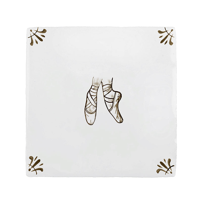 Ballet Pointe Shoes Delft Tile