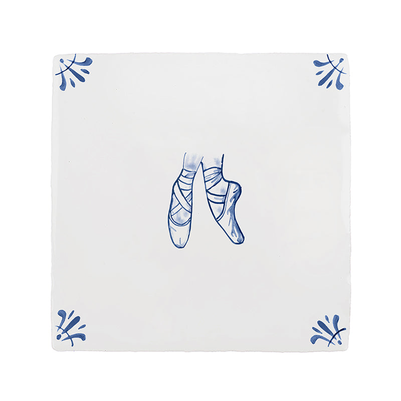 Ballet Pointe Shoes Delft Tile