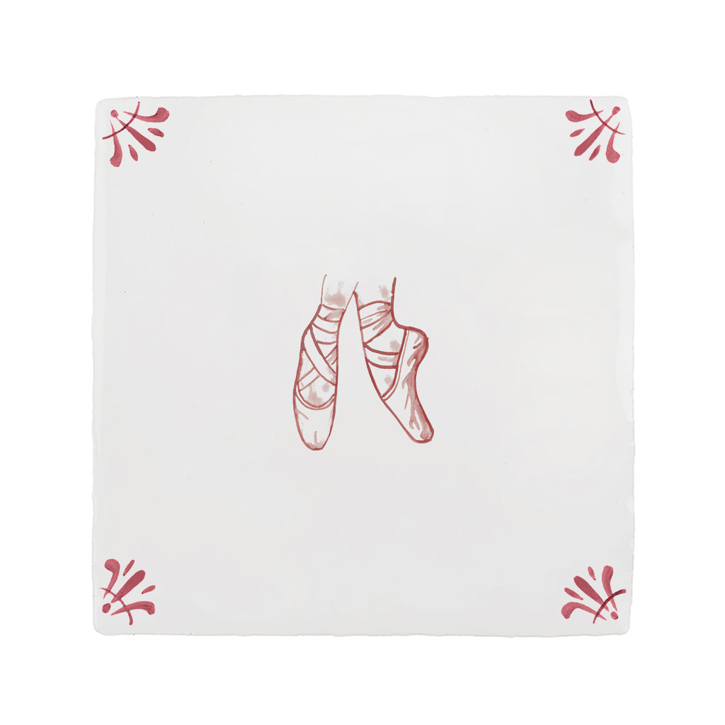 Ballet Pointe Shoes Delft Tile