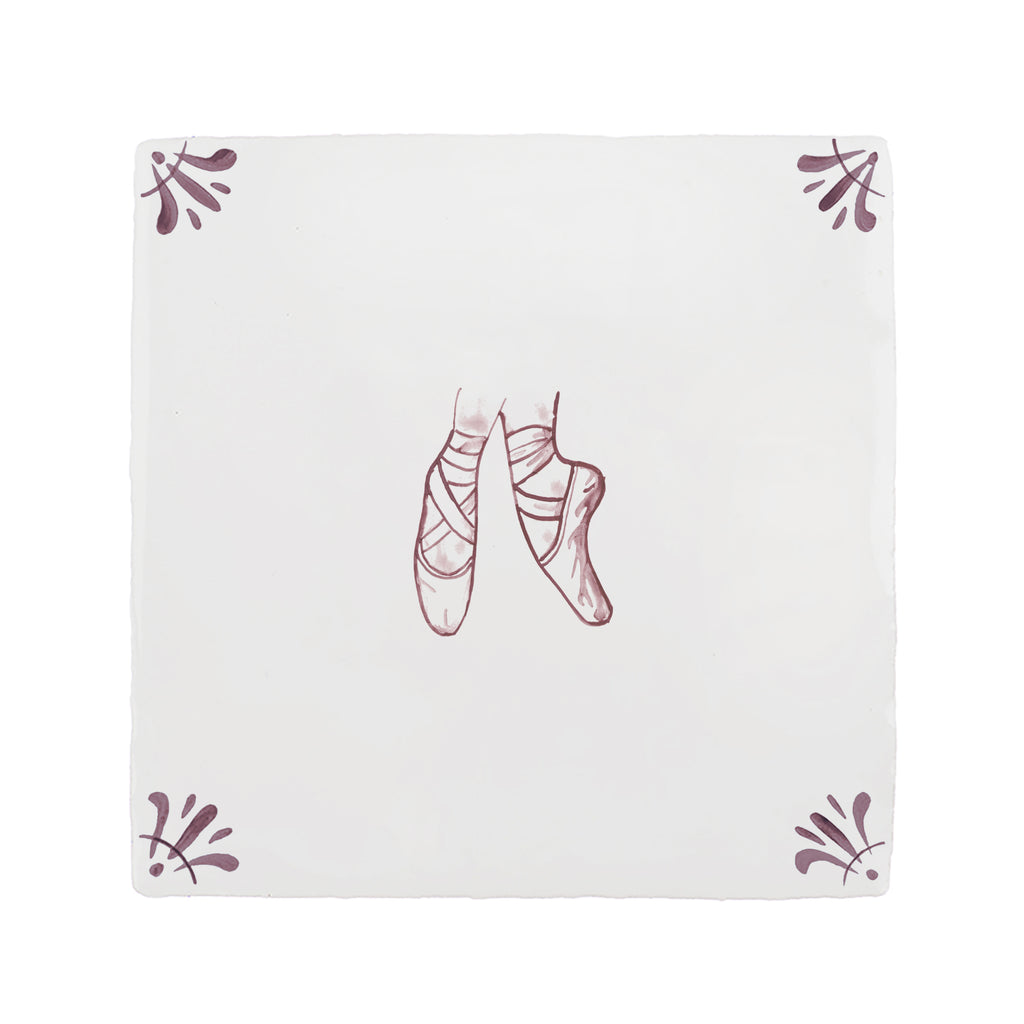 Ballet Pointe Shoes Delft Tile