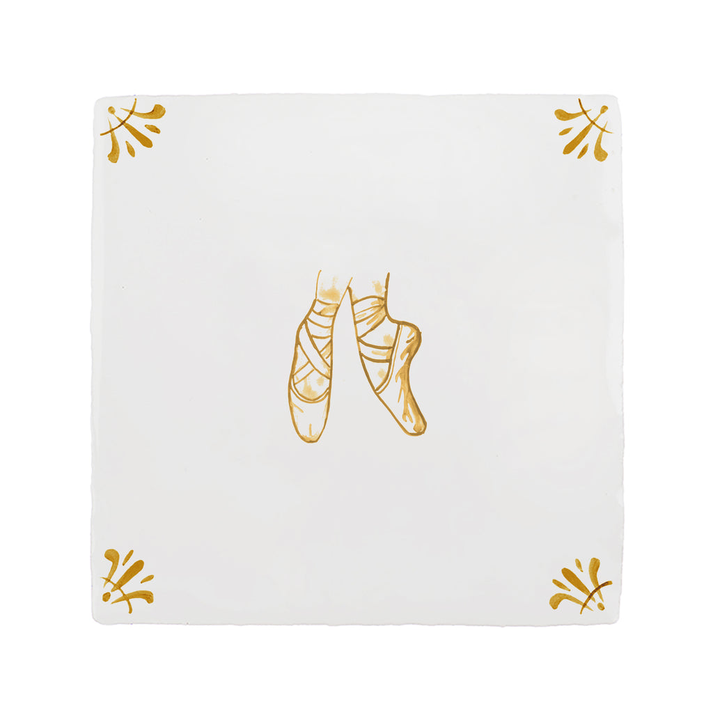Ballet Pointe Shoes Delft Tile