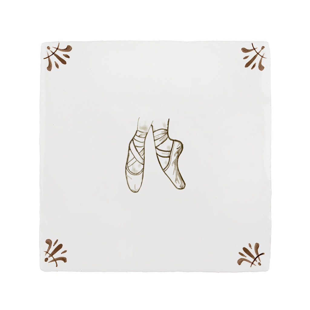 Ballet Pointe Shoes Delft Tile