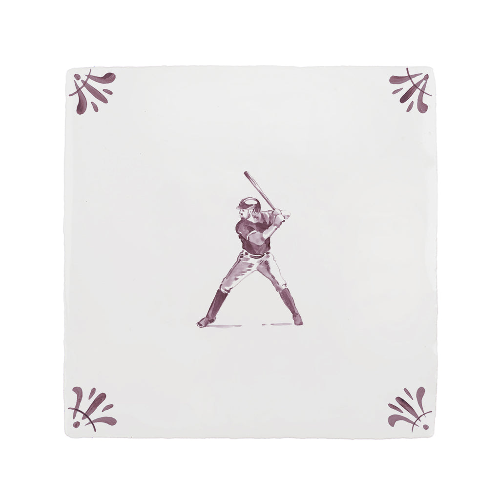 Baseball Delft Tile