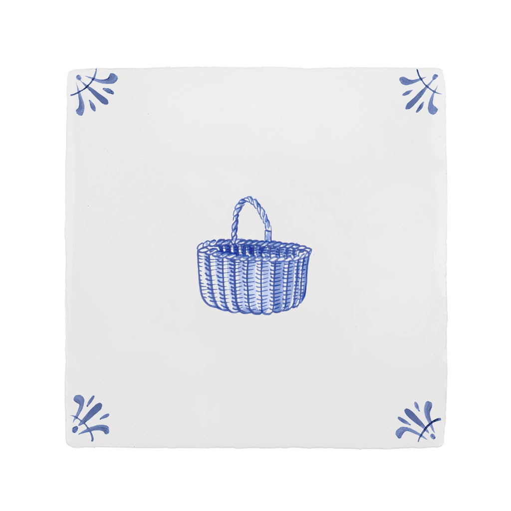 Wicker Basket Delft Tile