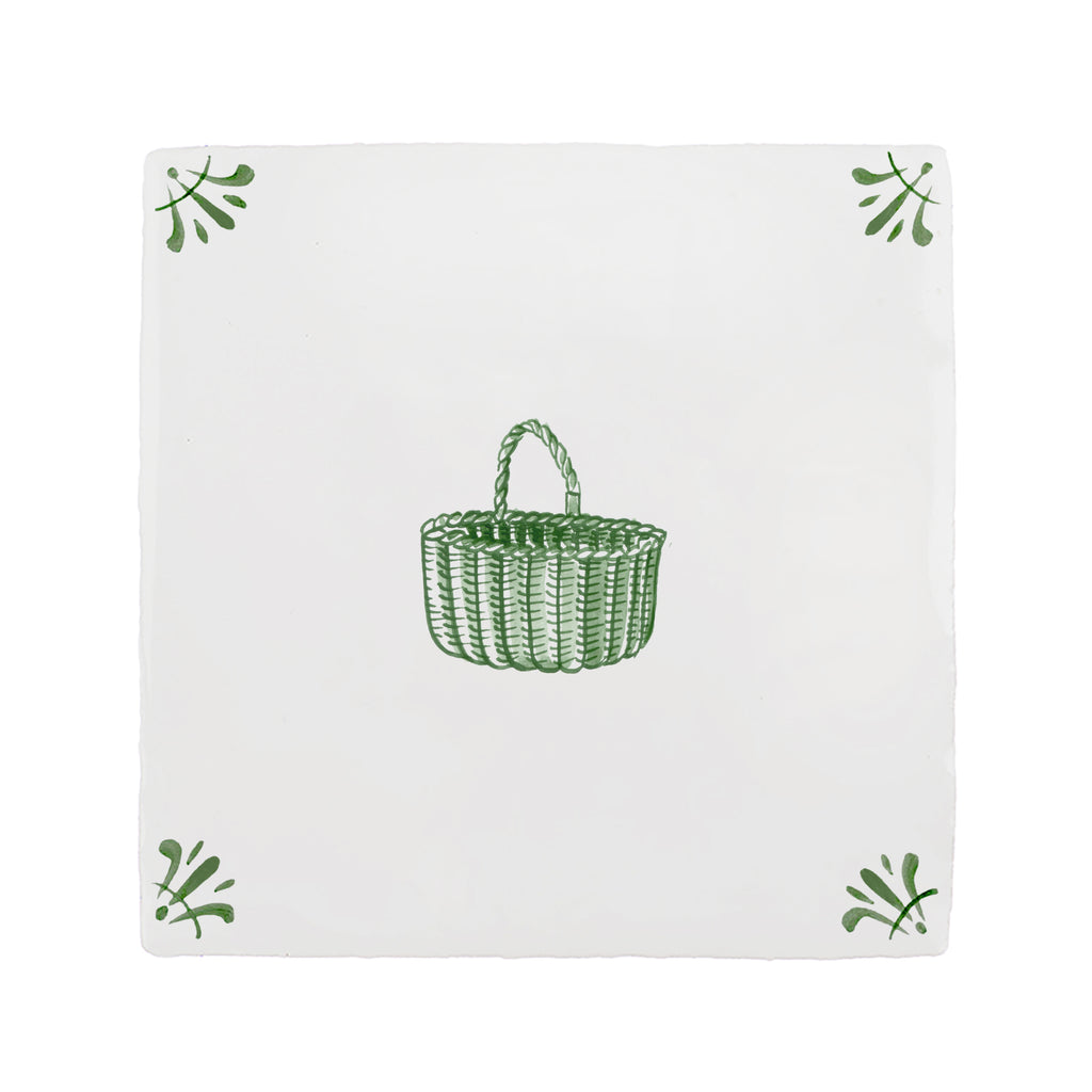 Wicker Basket Delft Tile
