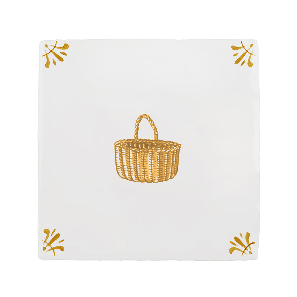 Wicker Basket Delft Tile