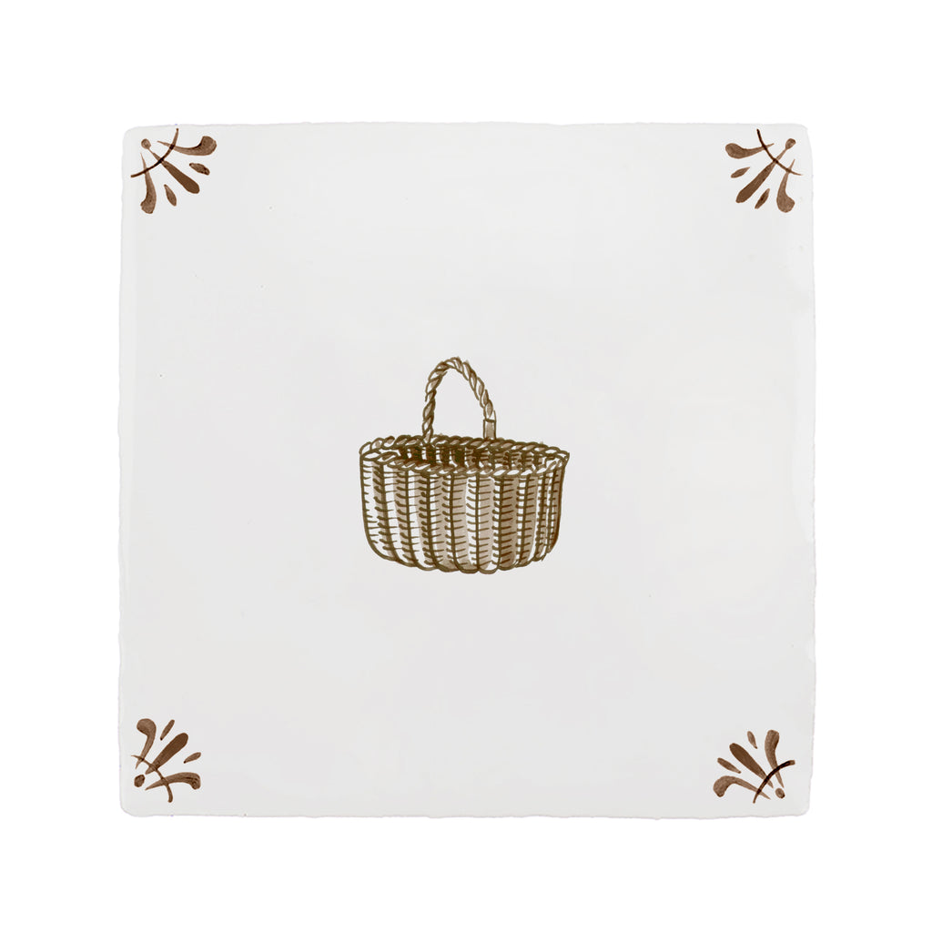 Wicker Basket Delft Tile
