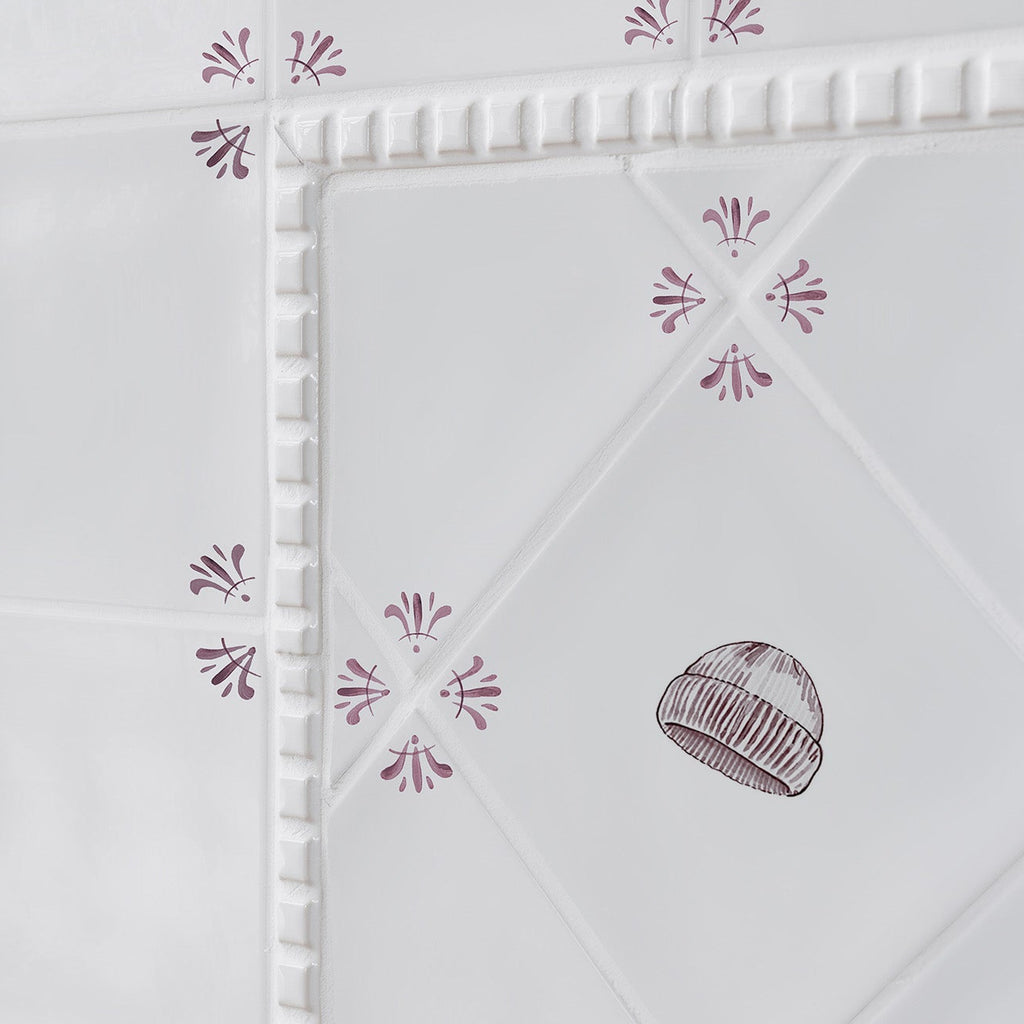 Beanie Hat Delft Tile