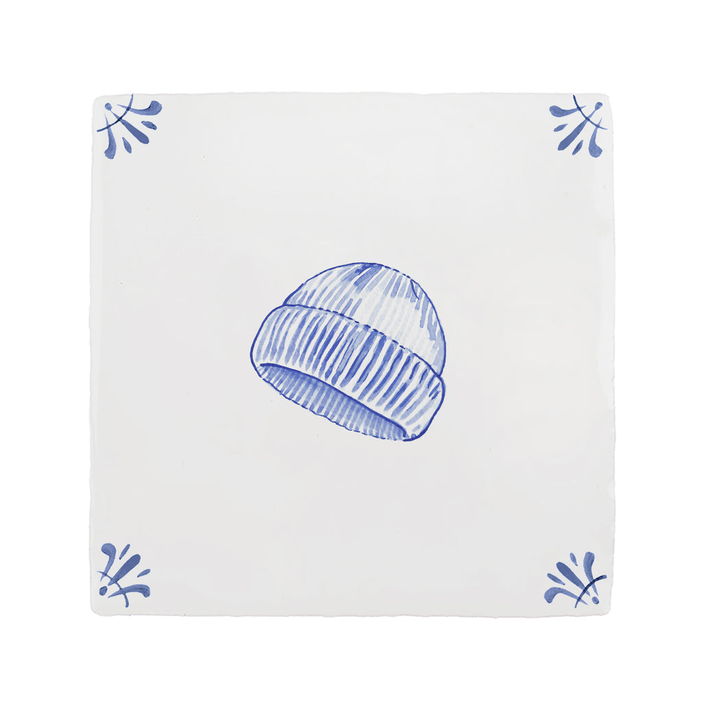 Beanie Hat Delft Tile