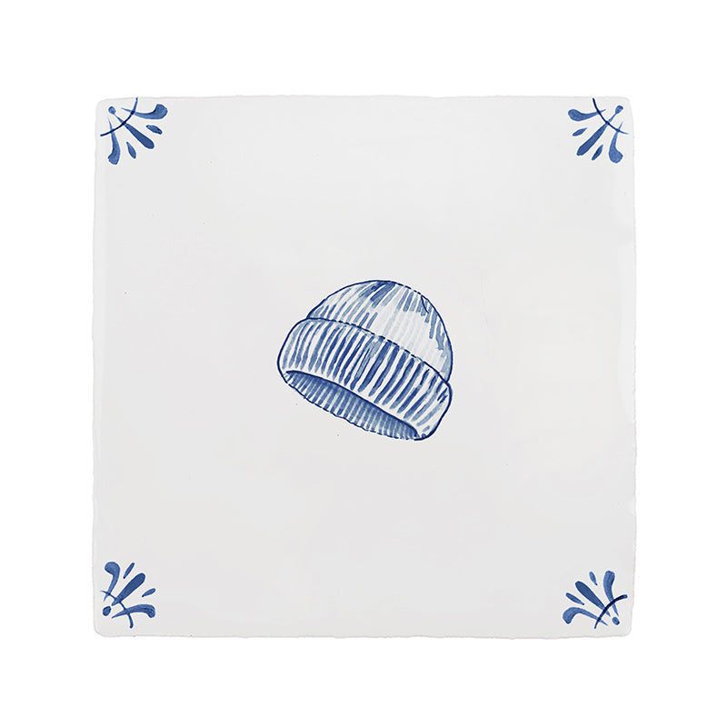Beanie Hat Delft Tile