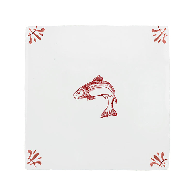 Beauly Salmon Delft Tile