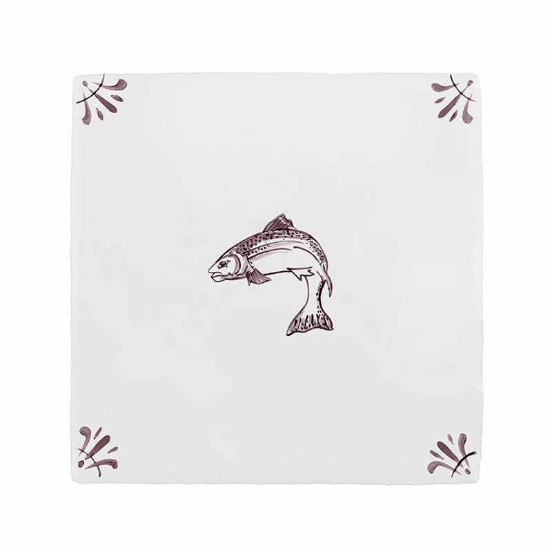 Beauly Salmon Delft Tile