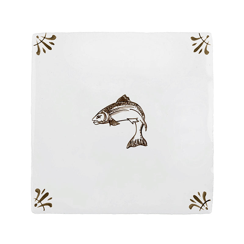 Beauly Salmon Delft Tile