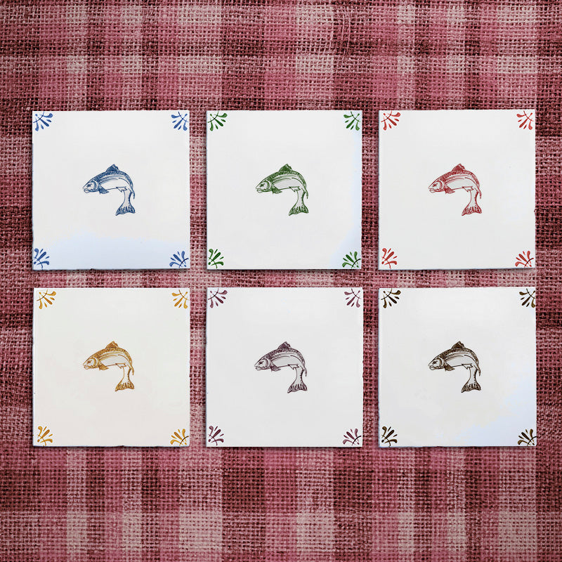 Beauly Salmon Delft Tile