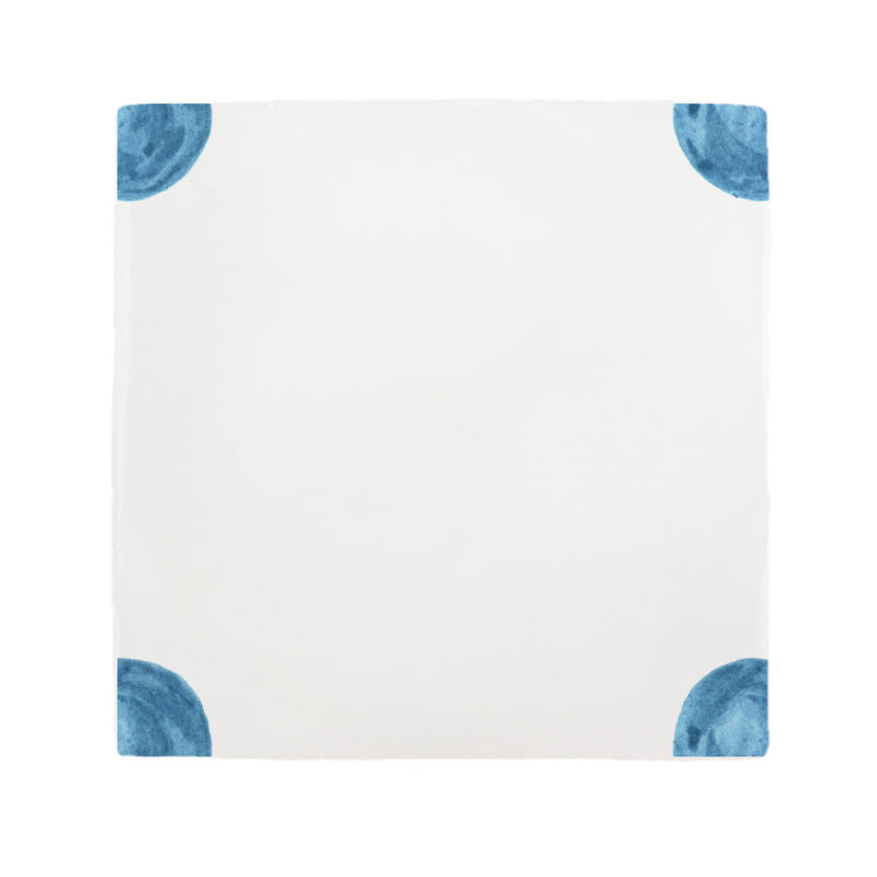Beirut Tile, Sky Blue Corners Only