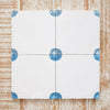 Beirut Tile, Sky Blue Corners Only