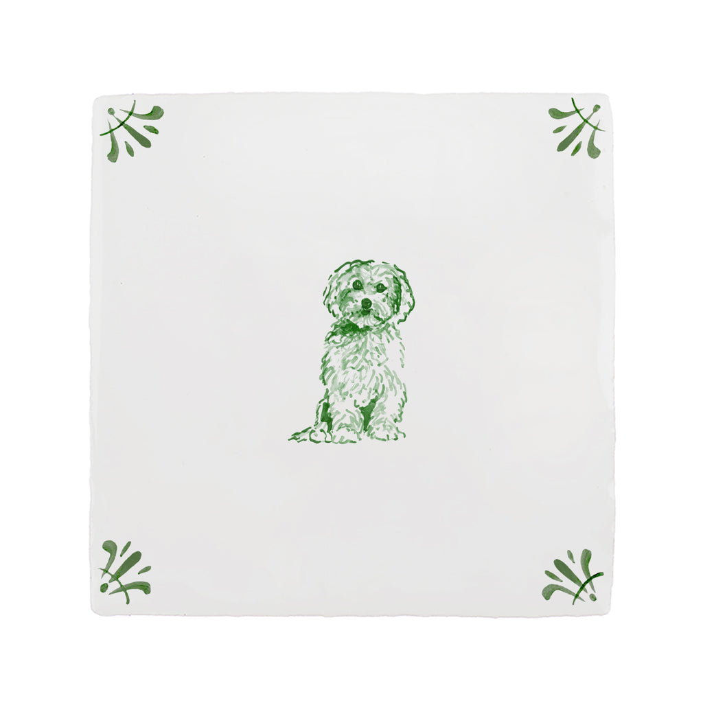 Dog Delft Tile
