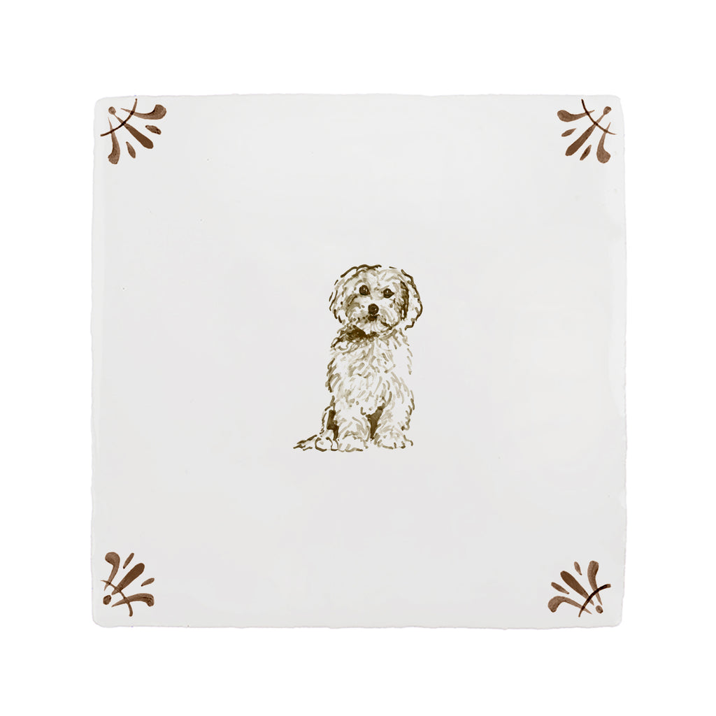 Dog Delft Tile