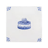 Birthday Cake Delft Tile