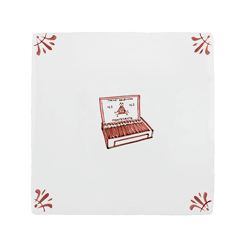 Box of Cigars Delft Tile