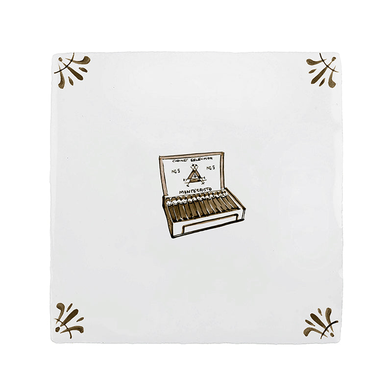 Box of Cigars Delft Tile