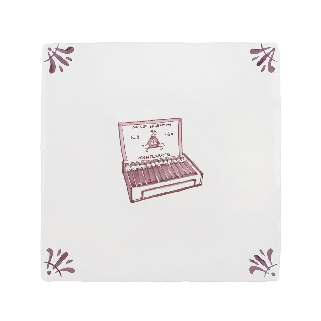 Box of Cigars Delft Tile