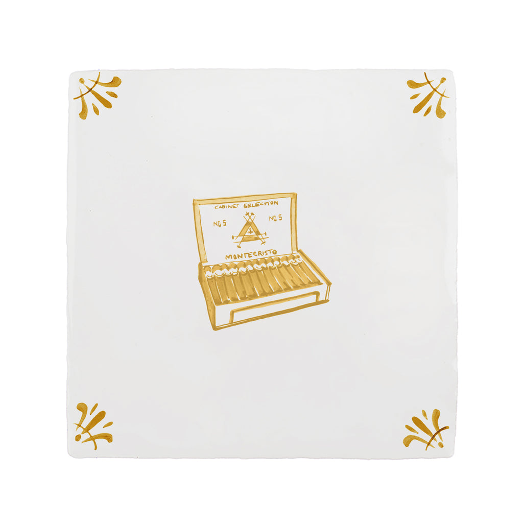 Box of Cigars Delft Tile