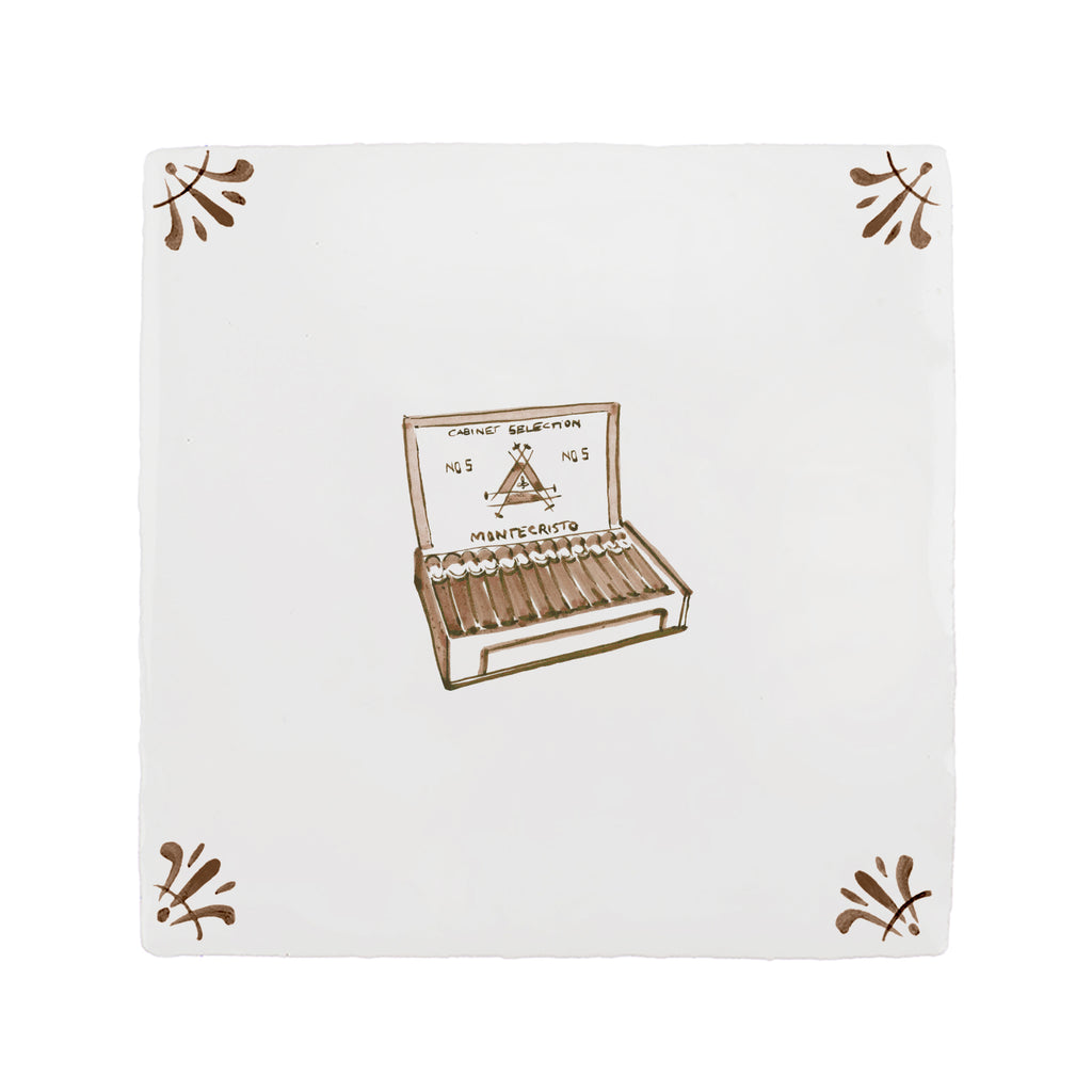 Box of Cigars Delft Tile