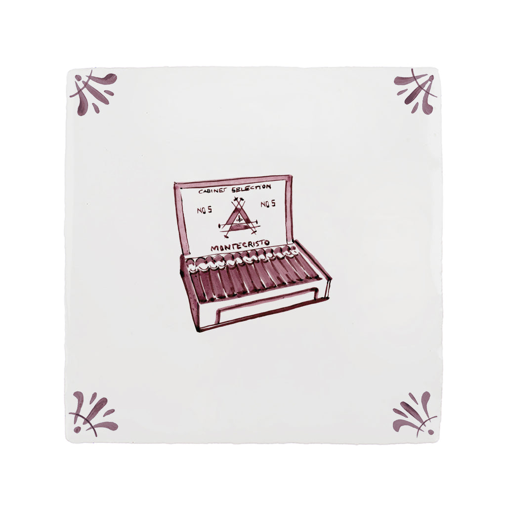 Box of Cigars Delft Tile