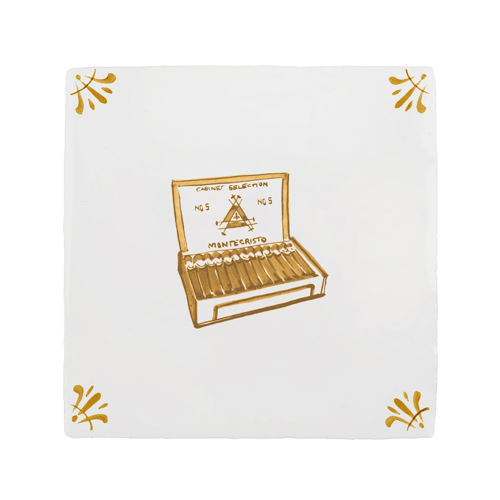 Box of Cigars Delft Tile