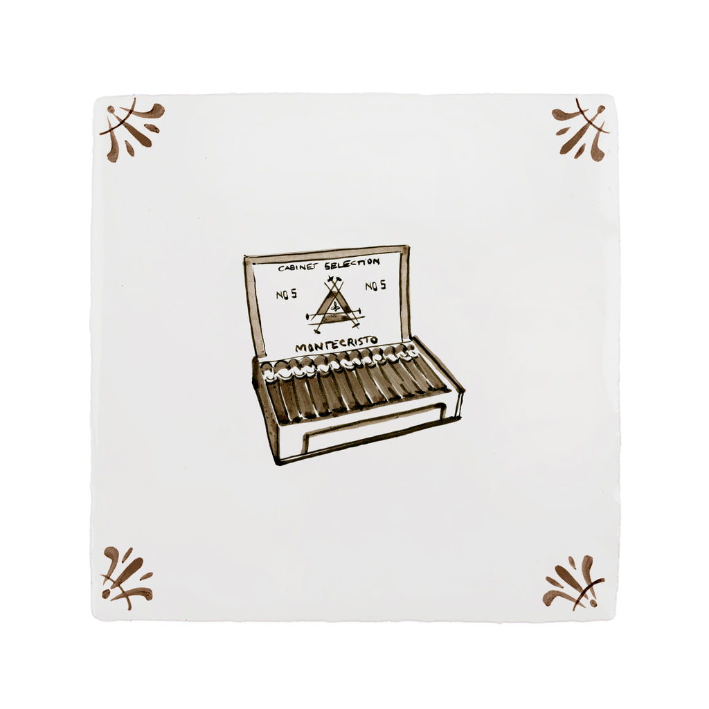 Box of Cigars Delft Tile
