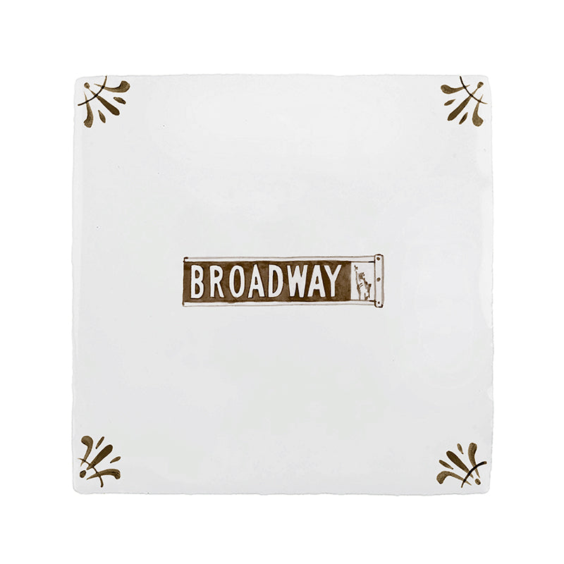 Broadway Musical Delft Tile