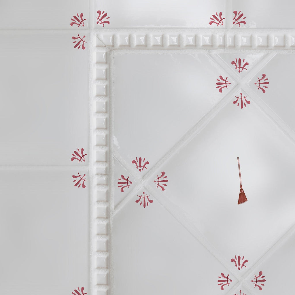 Broom Delft Tile