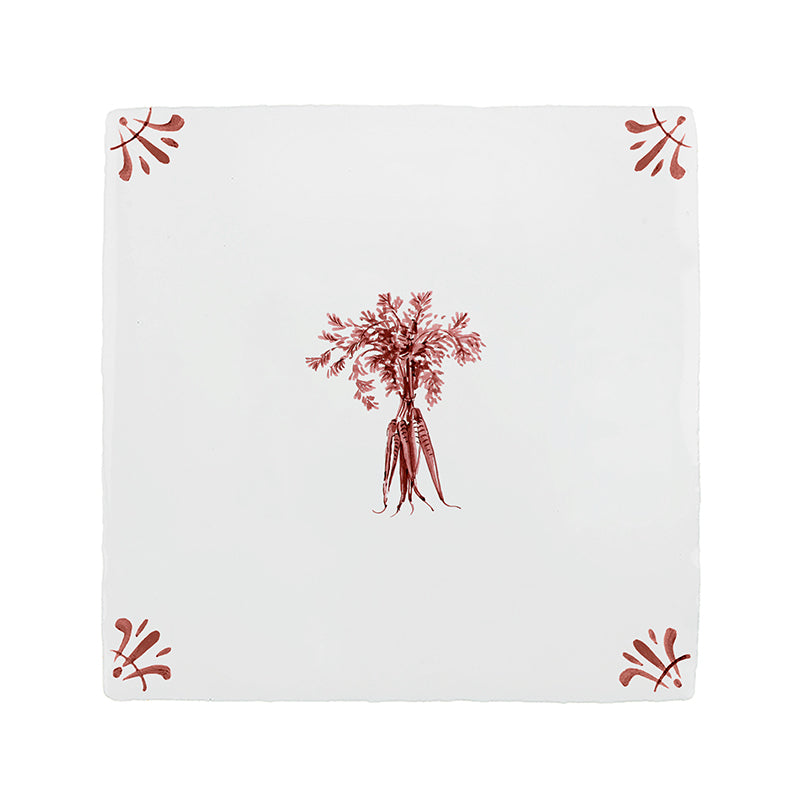 Bunch of Carrots Delft Tile