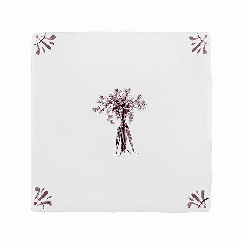 Bunch of Carrots Delft Tile