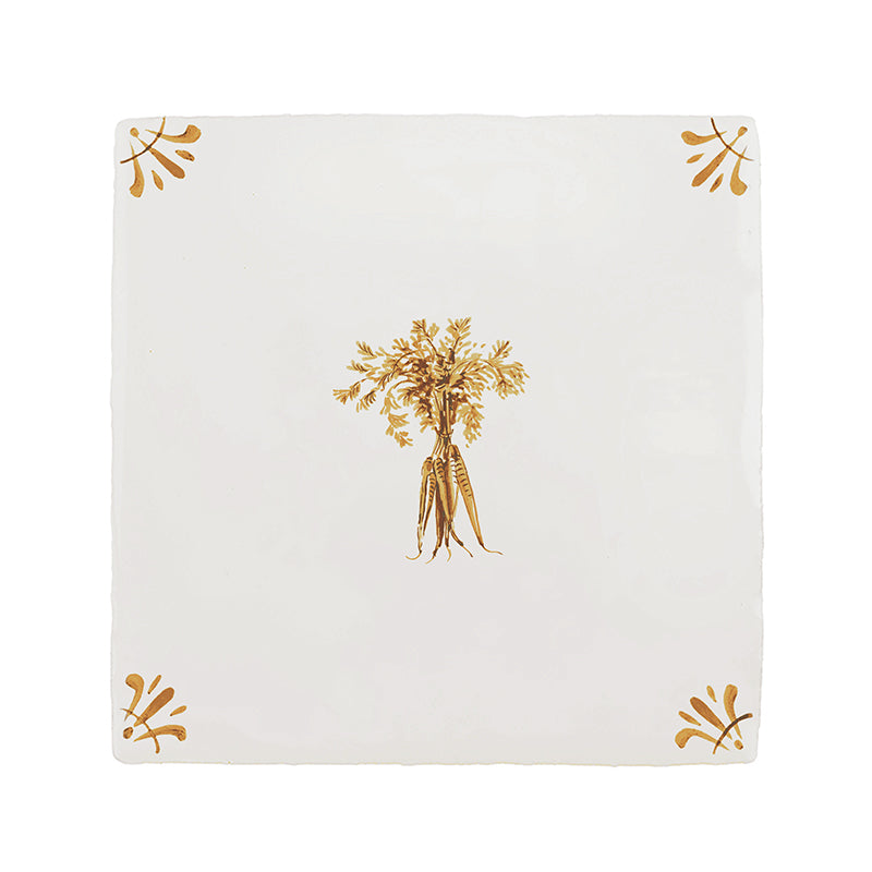 Bunch of Carrots Delft Tile
