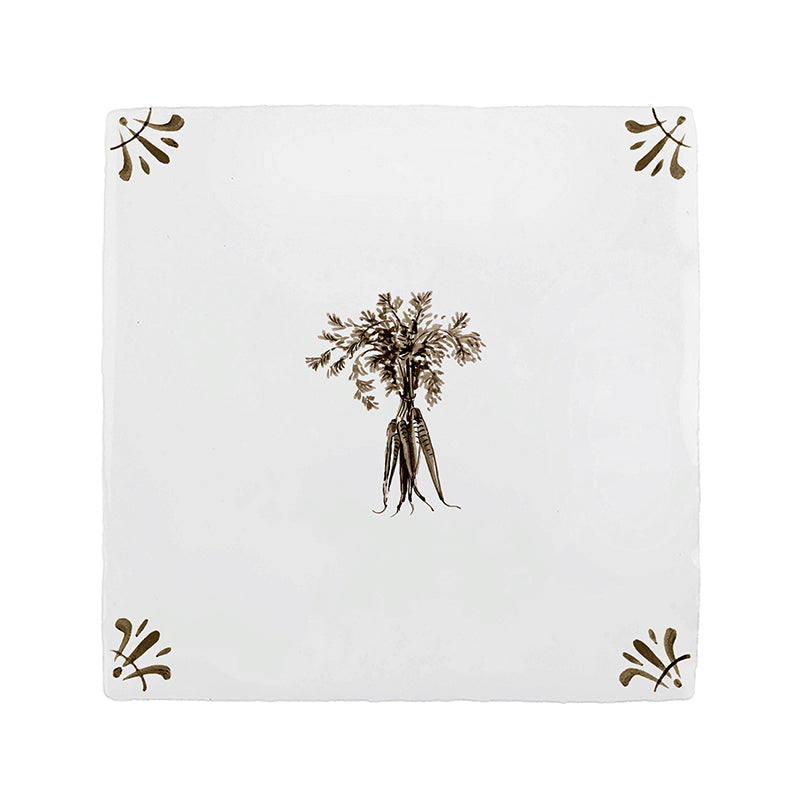 Bunch of Carrots Delft Tile