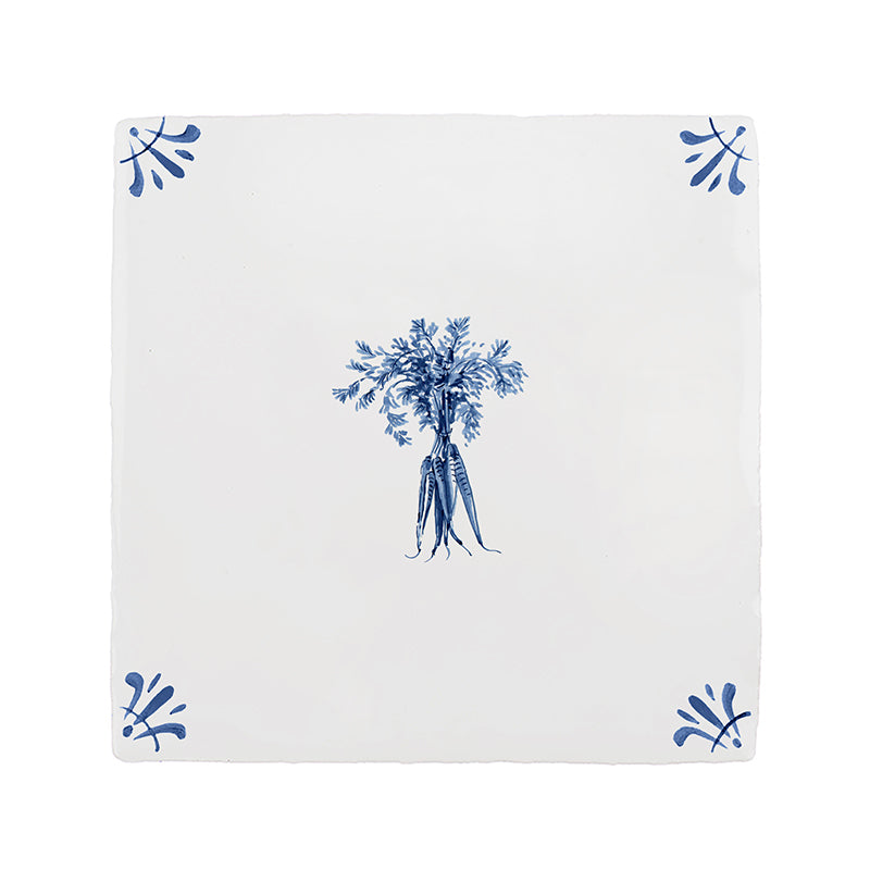 Bunch of Carrots Delft Tile