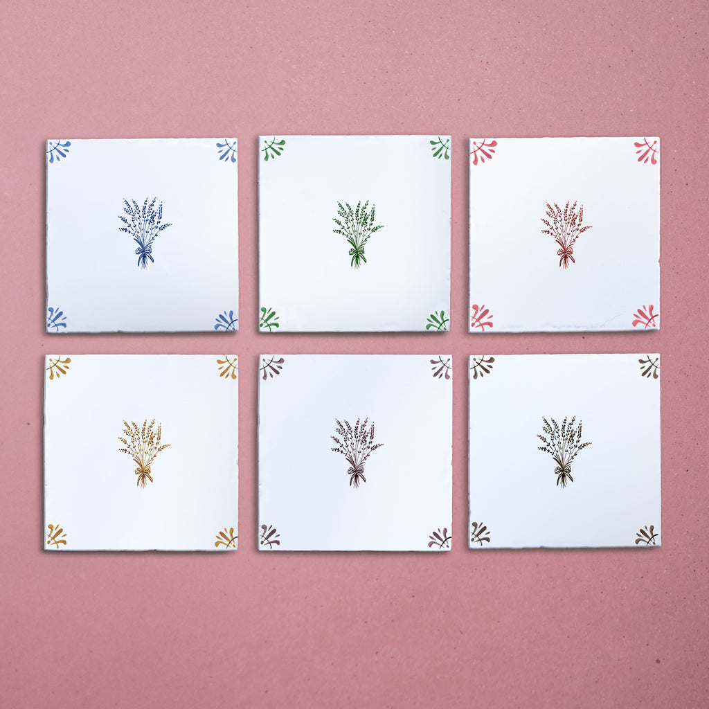 Bunch of Lavender Delft Tile