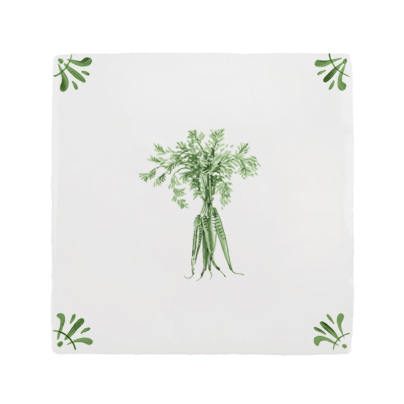 Bunch of Carrots Delft Tile