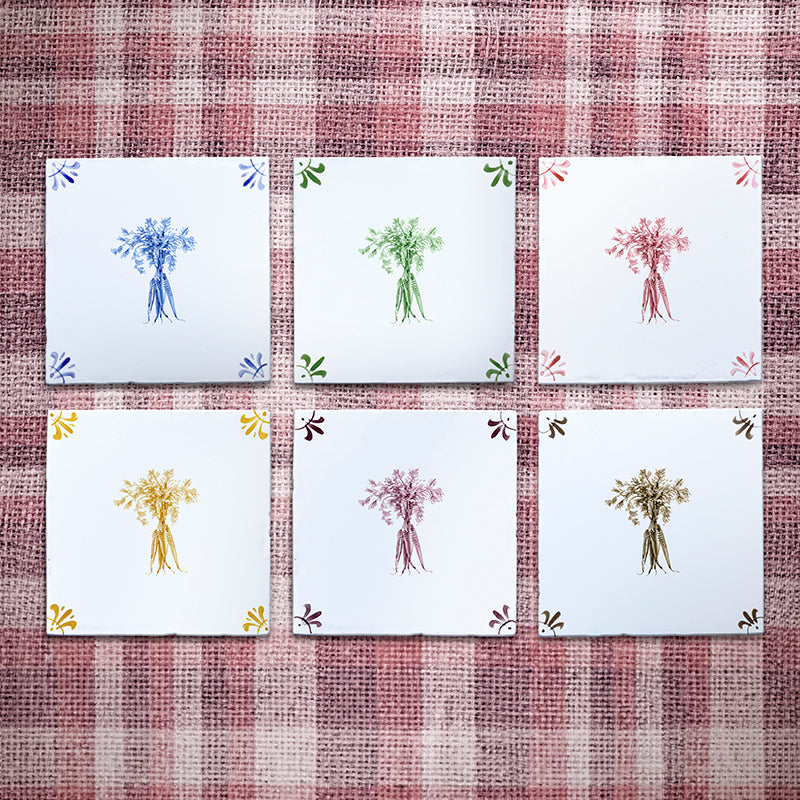 Bunch of Carrots Delft Tile