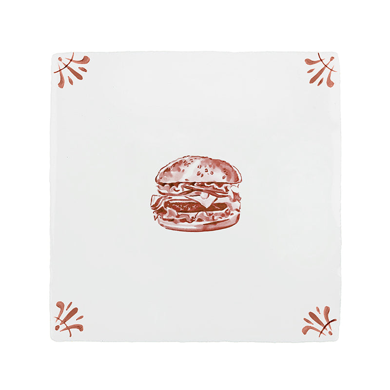 Burger Delft Tile