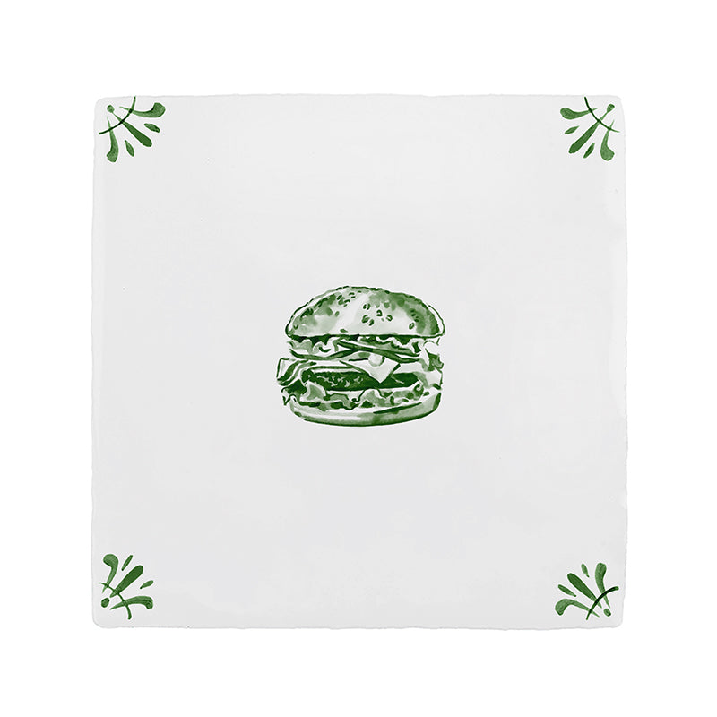 Burger Delft Tile