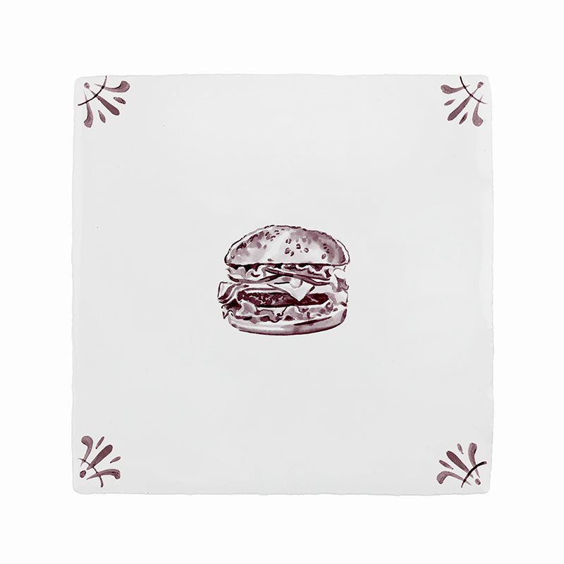 Burger Delft Tile