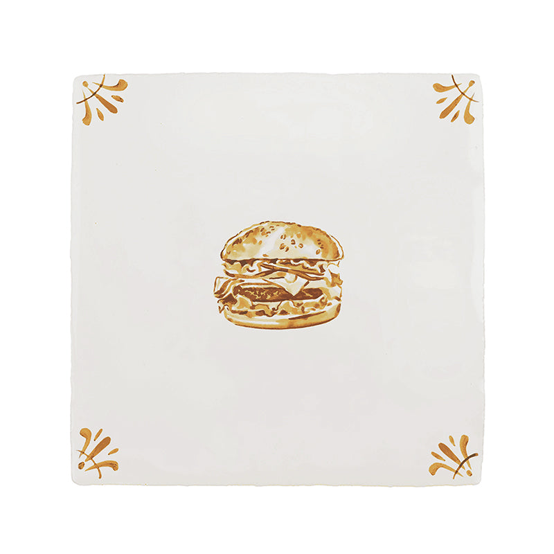 Burger Delft Tile